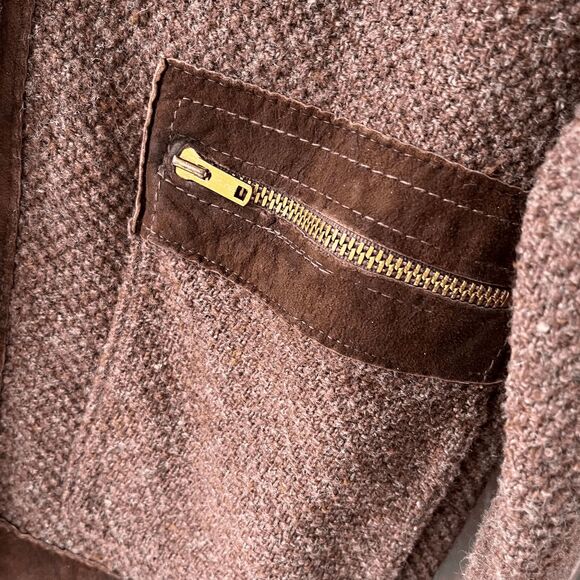 VTG 50s–60s Traverse Bay Woolens Suede Trim Zip Jacket TALON – M - Picture 8 of 10
